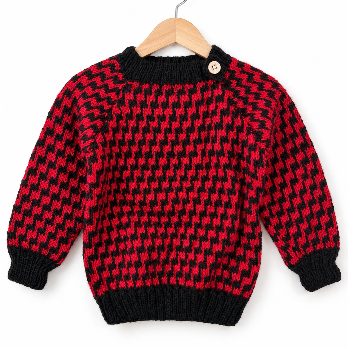 Handmade dual colour woollen sweater