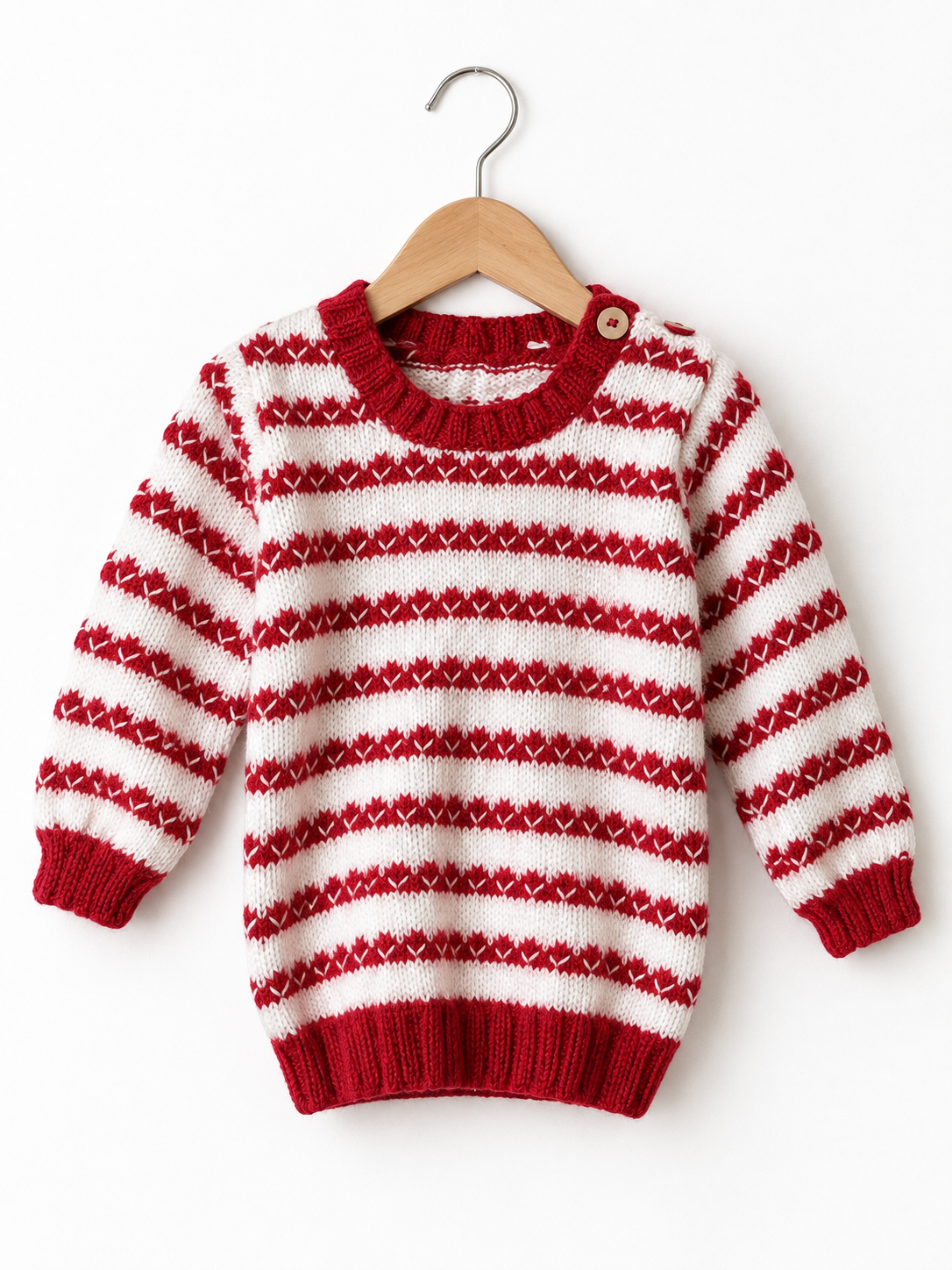 Handmade full sleeves dual colour sweater