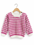 Handmade baby woollen full sleeves thread design sweater