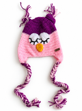 Handmade bird face woollen cap for baby